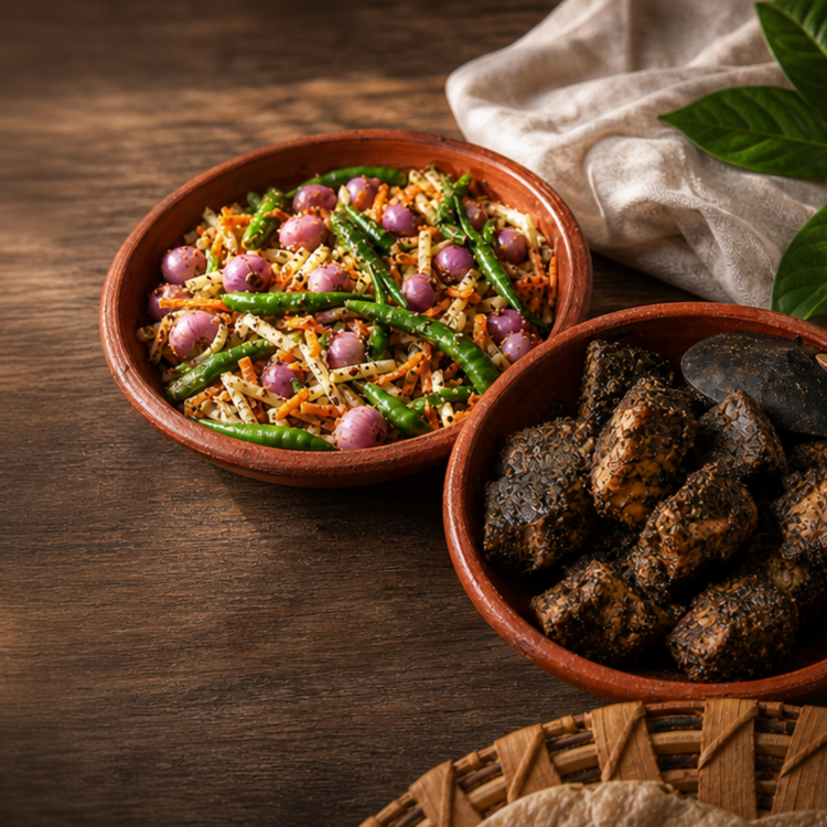 නැවුම් සිංහල රස - Savory dishes & pickled food